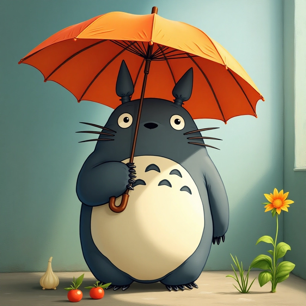 Totoro with Umbrella